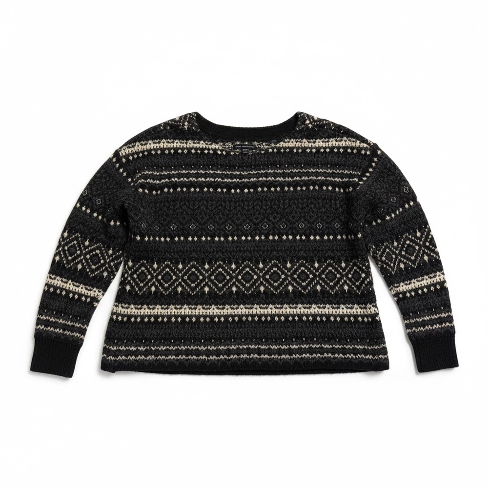 American Eagle Outfitters‎ Black and Cream Geometric Sweater#loggin look